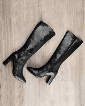 Women Knee-Length Boots with Faux leather upper-image-43
