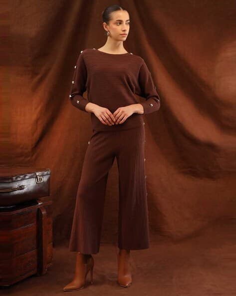 Kazo Women Embellished 2-Piece Co-Ord Set