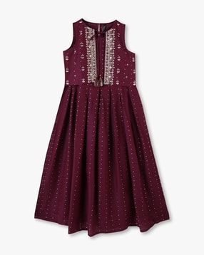 Girls Gillet Pleat Dress