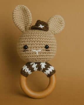funkrafts Handmade Crochet Bugs Bunny Rattle Toy -picture-48