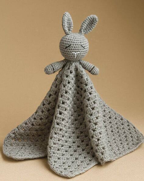 Funkrafts Soft Crochet Bugs Bunny Safety Blanket