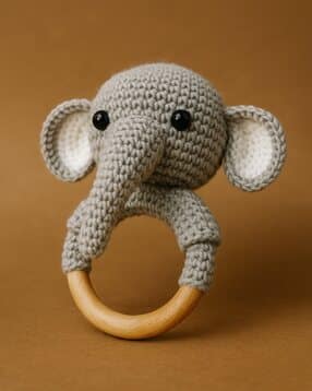 funkrafts Handmade Crochet Chota Appu Baby Rattle Toy-picture-46