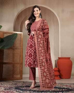 Abstract Straight Kurta Set-image-30