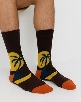 sazara Men Printed Calf-Length Socks-picture-27