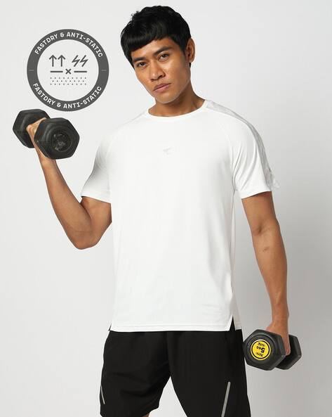PERFORMAX Men Cut & Sew Print Regular Fit Crew-Neck T-Shirt