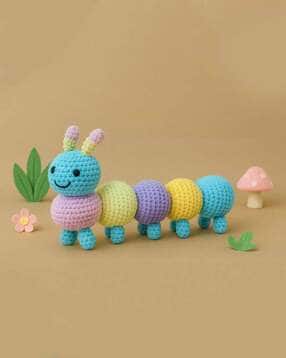 Handmade Crochet Caterpillar Stuffed Toy -image-5