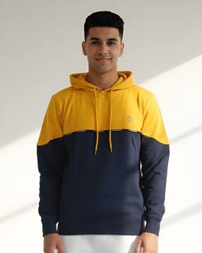 dollar Men Colourblock Hoodie with Drawstring-picture-40