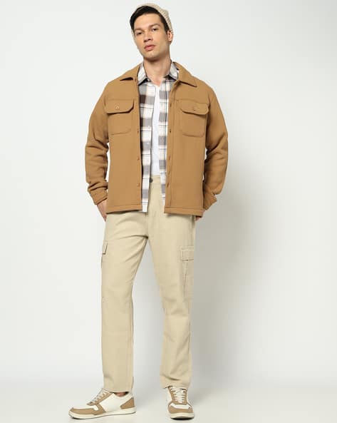 YOUSTA Men Regular Fit Panel Utility Jacket - Image 5