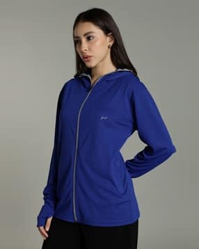 blue tyga Women UPF 50+ Hooded Sunscreen Jacket-picture-10