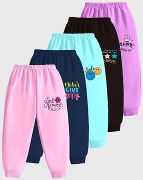 kuchipoo Girls Pack of 5 Printed Pyjamas-picture-31