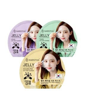 naristha Women Jelly Facial Sheet Mask Pack Of 3-picture-22