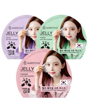 naristha Women Jelly Facial Sheet Mask Pack Of 3-picture-12