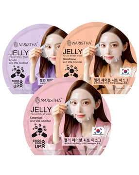 naristha Women Jelly Facial Sheet Mask Pack Of 3-picture-50