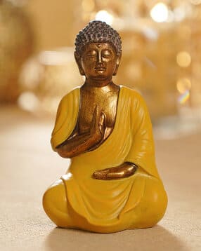 pure home and living Gold Polyresin Sitting Buddha -picture-21
