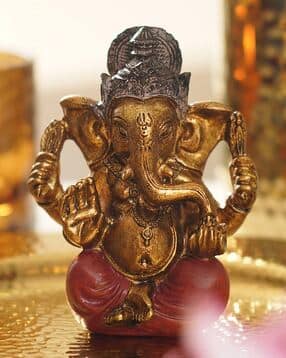 pure home and living Gold Polyresin Sitting Ganesha -picture-24