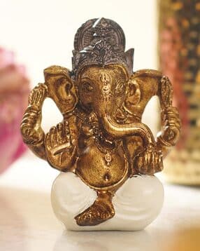 pure home and living Gold Polyresin Sitting Ganesha -picture-52