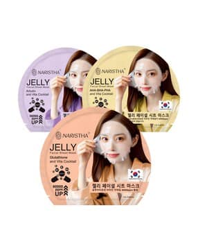 naristha Women Jelly Facial Sheet Mask Pack Of 3-picture-36