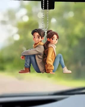 Cute Couple Miniature Car Hanging 