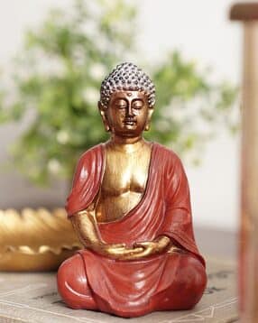pure home and living Antique Gold Polyresin Sitting Buddha -picture-38