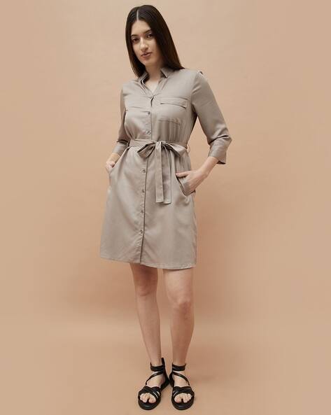 Fame forever by lifestyle Women A-Line Dress with Tie-Up