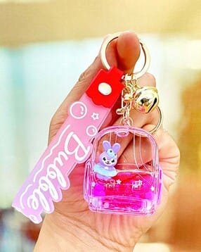 Crystal Bottle Sanrio Doll Keychain With Silicone Belt