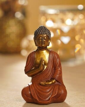 pure home and living  Antique Gold Polyresin Sitting Buddha -picture-22