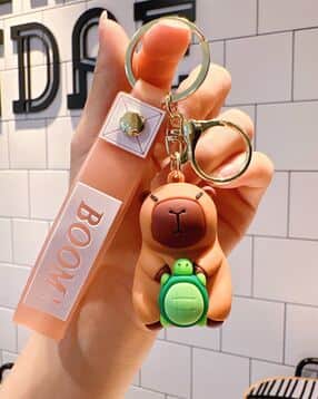 gopalvilla Mini Capybara Doll keychain With Silicone Belt-picture-10