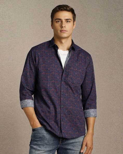 LOUIS PHILIPPE Men Classic Cotton Slim Fit Shirt