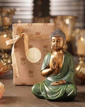 pure home and living Antique Gold Polyresin Sitting Buddha -picture-37