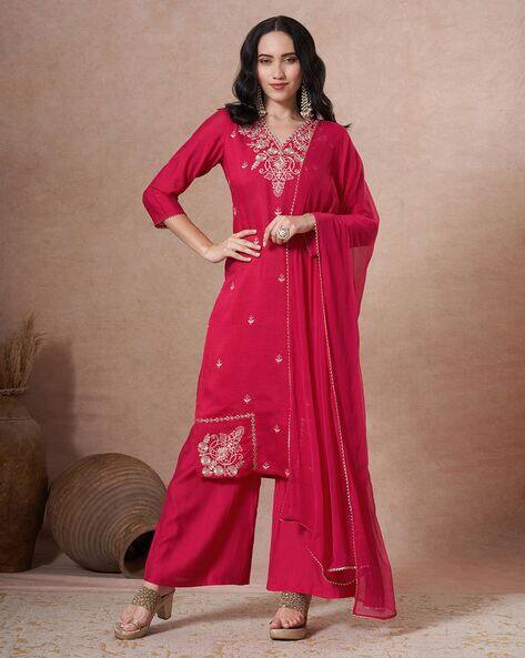 ANNI DESIGNER Women Embroidery Straight Kurta Set