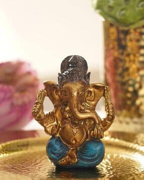 pure home and living  Antique Gold Polyresin Sitting Ganesha-picture-39