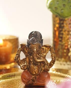 pure home and living Antique Gold Polyresin Sitting Ganesha -picture-42