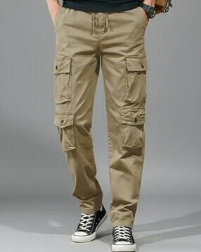 buda jeans co Men Relaxed Fit Cargo Pants with Elasticated Drawstring Waist -picture-44