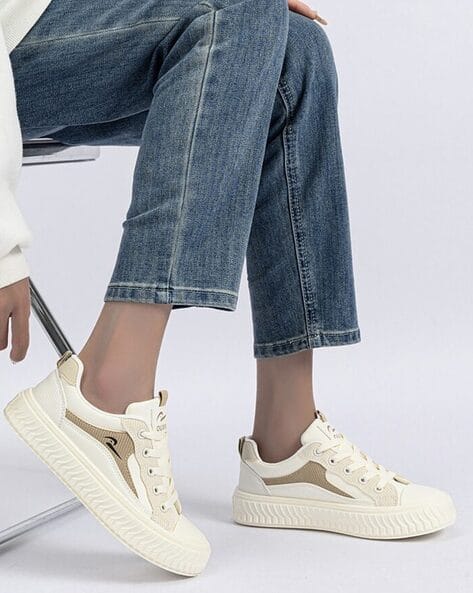 Lulu & Sky Women Round-Toe Lace-Up Sneakers