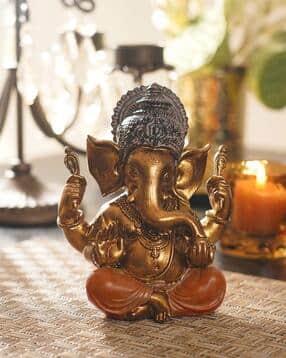 pure home and living Antique Gold Polyresin Sitting Ganesha -picture-49