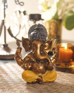 pure home and living Antique Gold Polyresin Sitting Ganesha -picture-35