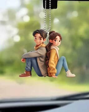 3mads Cute Couple Miniature Car Interior Decoration Showpiece-picture-15