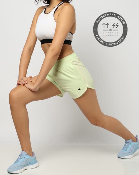 PERFORMAX Women Regular Fit Mesh Paneled Shorts