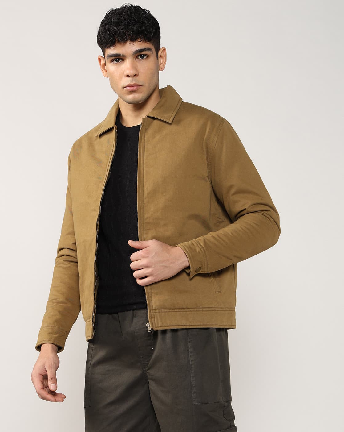 Buy LEE COOPER Men Relaxed Fit Jacket with I Online | Ajio.com