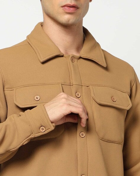 YOUSTA Men Regular Fit Panel Utility Jacket - Image 7