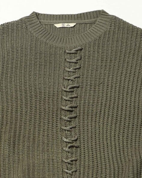 Buy DNMX Women Knitted Relaxed Fit Cri Online | Ajio.com