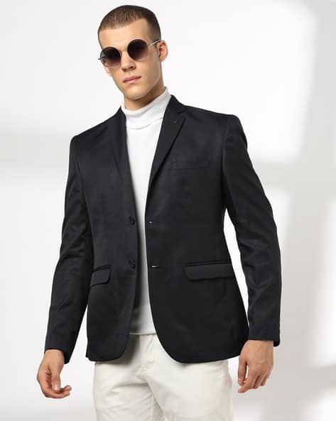 JOHN PLAYERS Men Slim Fit Single-Breasted Blazer with Notched Lapel Offers & Cashback