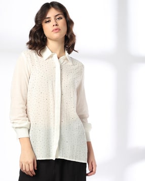 fig Women Embellished Relaxed Fit Shirt-picture-41