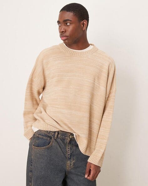 ASOS DESIGN Super Oversized Boxy Fit Knitted Crew-Neck Jumper