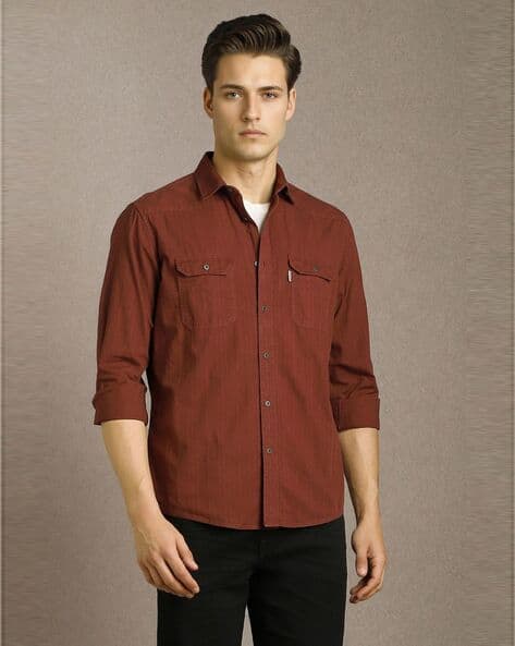 LOUIS PHILIPPE Men Slim Fit Classic Shirt