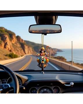 3mads Hanumanji on Motorcycle Car Rearview Mirror Hanging Showpiece-picture-50