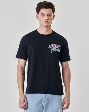 snitch Men Typographic Print Cotton Lounge Crew-Neck T-Shirt-picture-21