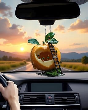 3mads 2D Orange Citrus House Car Hanging Showpiece-picture-10