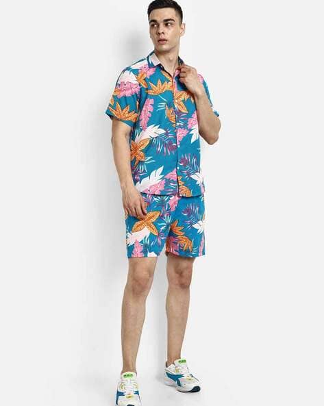 LERIYA FASHION Men Printed Regular Fit Knit Shorts