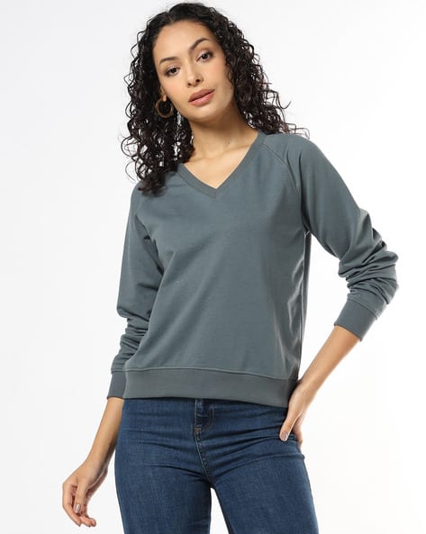 Buda Jeans Co Regular Fit V-Neck Sweatshirt